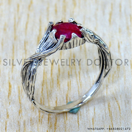 Ruby 925 Sterling Silver Ring (SJWR-3056) Ruby 925 Sterling Silver Ring (SJWR-3056)
