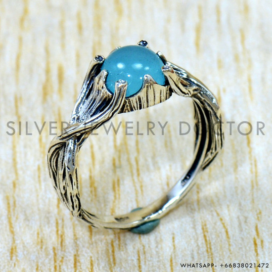Chalcedony 925 Sterling Silver Ring (SJWR-3062) Chalcedony 925 Sterling Silver Ring (SJWR-3062)