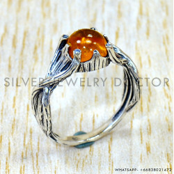 Amber 925 Sterling Silver Ring (SJWR-3063) Amber 925 Sterling Silver Ring (SJWR-3063)