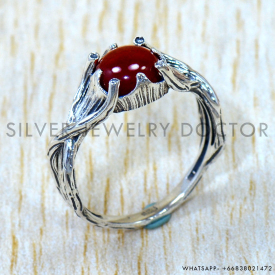 Carnelian 925 Sterling Silver Ring (SJWR-3066) Carnelian 925 Sterling Silver Ring (SJWR-3066)