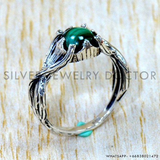 Malachite 925 Sterling Silver Ring (SJWR-3067) Malachite 925 Sterling Silver Ring (SJWR-3067)