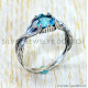 Blue Topaz 925 Sterling Silver Ring (SJWR-3070) Blue Topaz 925 Sterling Silver Ring (SJWR-3070)