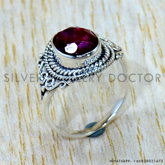 Ruby 925 Sterling Silver Ring (SJWR-3074) Ruby 925 Sterling Silver Ring (SJWR-3074)