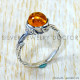 Amber 925 Sterling Silver Ring (SJWR-3080) Amber 925 Sterling Silver Ring (SJWR-3080)