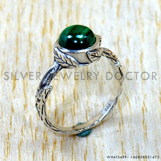 Malachite 925 Sterling Silver Ring (SJWR-3082) Malachite 925 Sterling Silver Ring (SJWR-3082)