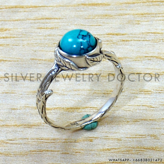 Turquoise 925 Sterling Silver Ring (SJWR-3083) Turquoise 925 Sterling Silver Ring (SJWR-3083)