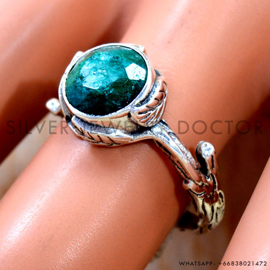 Emerald 925 Sterling Silver Ring (SJWR-3088) Emerald 925 Sterling Silver Ring (SJWR-3088)
