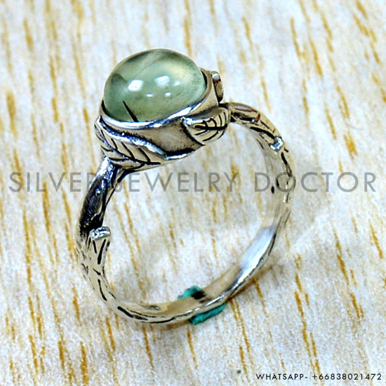 Prehnite 925 Sterling Silver Ring (SJWR-3089) Prehnite 925 Sterling Silver Ring (SJWR-3089)
