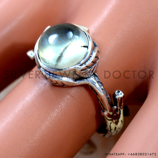 Prehnite 925 Sterling Silver Ring (SJWR-3089) Prehnite 925 Sterling Silver Ring (SJWR-3089)