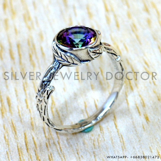 Mystic Topaz 925 Sterling Silver Ring (SJWR-3090) Mystic Topaz 925 Sterling Silver Ring (SJWR-3090)