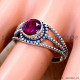 Ruby 925 Sterling Silver Ring (SJWR-3094)