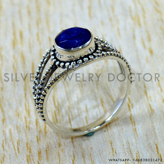 Sapphire 925 Sterling Silver Ring (SJWR-3095) Sapphire 925 Sterling Silver Ring (SJWR-3095)