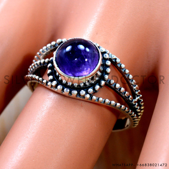 Amethyst 925 Sterling Silver Ring (SJWR-3098) Amethyst 925 Sterling Silver Ring (SJWR-3098)