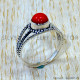 Coral 925 Sterling Silver Ring (SJWR-3100) Coral 925 Sterling Silver Ring (SJWR-3100)