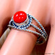 Coral 925 Sterling Silver Ring (SJWR-3100) Coral 925 Sterling Silver Ring (SJWR-3100)