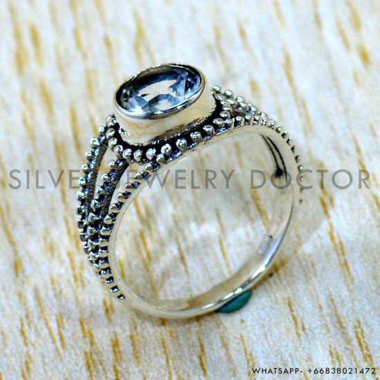 Blue Topaz 925 Sterling Silver Ring (SJWR-3102) Blue Topaz 925 Sterling Silver Ring (SJWR-3102)