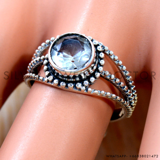 Blue Topaz 925 Sterling Silver Ring (SJWR-3102) Blue Topaz 925 Sterling Silver Ring (SJWR-3102)