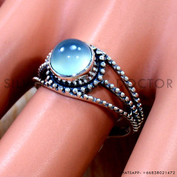 Chalcedony 925 Sterling Silver Ring (SJWR-3103)