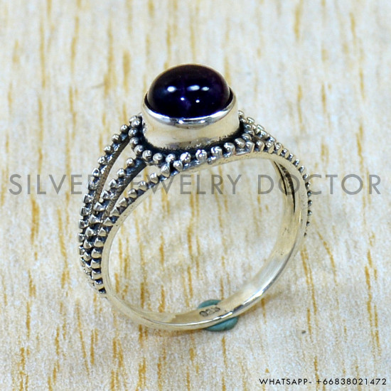 Amethyst 925 Sterling Silver Ring (SJWR-3107) Amethyst 925 Sterling Silver Ring (SJWR-3107)