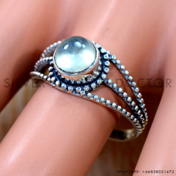 Prehnite 925 Sterling Silver Ring (SJWR-3110)