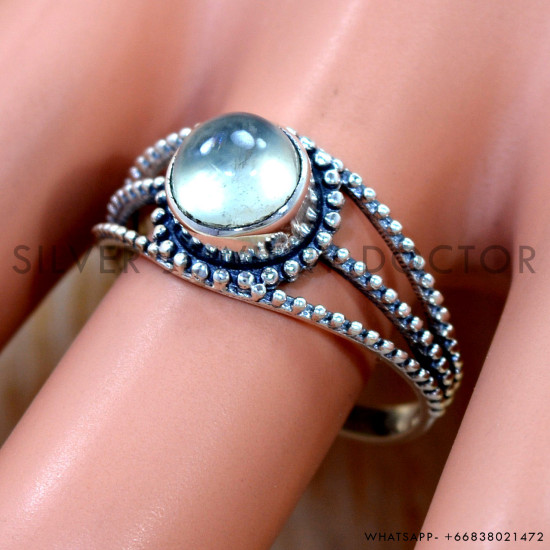 Prehnite 925 Sterling Silver Ring (SJWR-3110) Prehnite 925 Sterling Silver Ring (SJWR-3110)