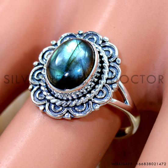 Labradorite 925 Sterling Silver Ring (SJWR-3111)