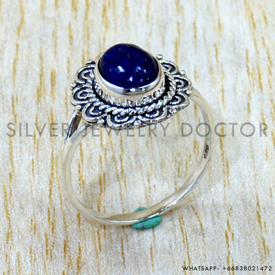 Lapis Lazuli 925 Sterling Silver Ring (SJWR-3112) Lapis Lazuli 925 Sterling Silver Ring (SJWR-3112)