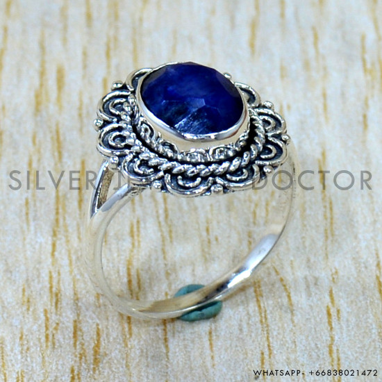 Sapphire 925 Sterling Silver Ring (SJWR-3117) Sapphire 925 Sterling Silver Ring (SJWR-3117)