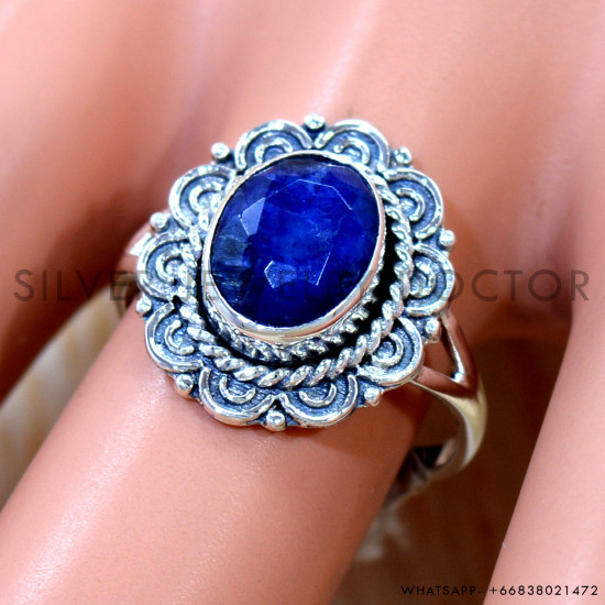 Sapphire 925 Sterling Silver Ring (SJWR-3117) Sapphire 925 Sterling Silver Ring (SJWR-3117)