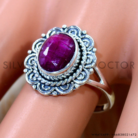 Ruby 925 Sterling Silver Ring (SJWR-3122) Ruby 925 Sterling Silver Ring (SJWR-3122)