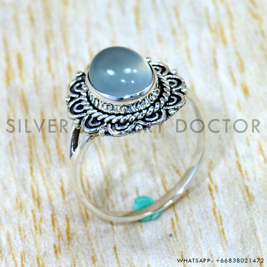 Chalcedony 925 Sterling Silver Ring (SJWR-3123) Chalcedony 925 Sterling Silver Ring (SJWR-3123)