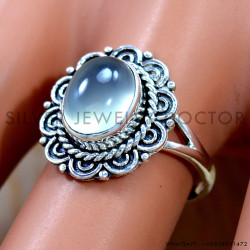 Chalcedony 925 Sterling Silver Ring (SJWR-3123)