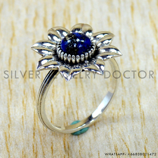 Lapis Lazuli 925 Sterling Silver Ring (SJWR-3128) Lapis Lazuli 925 Sterling Silver Ring (SJWR-3128)