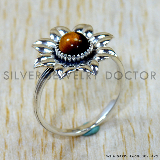 Tiger Eye 925 Sterling Silver Ring (SJWR-3130) Tiger Eye 925 Sterling Silver Ring (SJWR-3130)