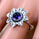 Amethyst 925 Sterling Silver Ring (SJWR-3132)