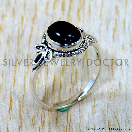 Black Onyx 925 Sterling Silver Ring (SJWR-3133) Black Onyx 925 Sterling Silver Ring (SJWR-3133)
