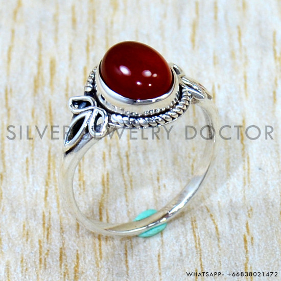 Carnelian 925 Sterling Silver Ring (SJWR-3137) Carnelian 925 Sterling Silver Ring (SJWR-3137)