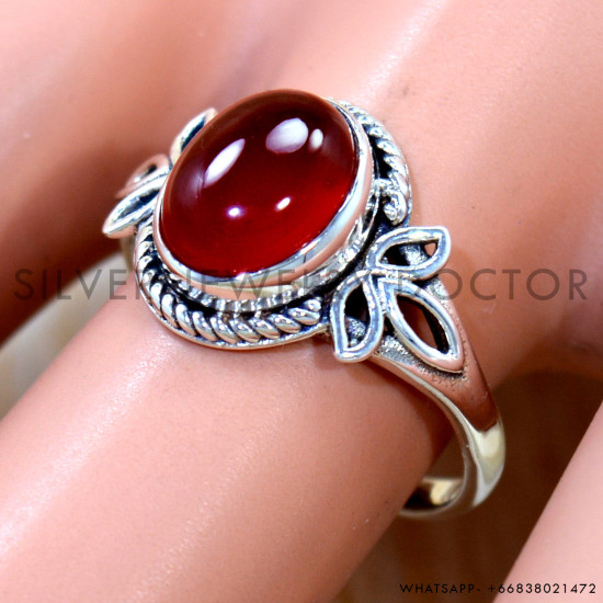 Carnelian 925 Sterling Silver Ring (SJWR-3137) Carnelian 925 Sterling Silver Ring (SJWR-3137)