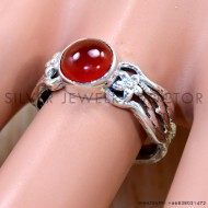 Carnelian 925 Sterling Silver Ring (SJWR-3139) Carnelian 925 Sterling Silver Ring (SJWR-3139)