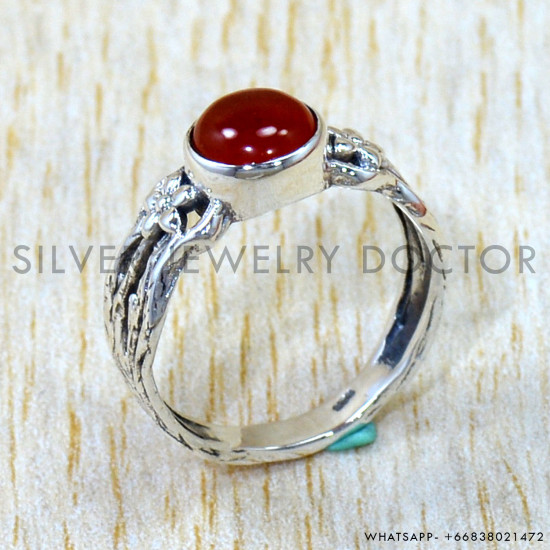 Carnelian 925 Sterling Silver Ring (SJWR-3139) Carnelian 925 Sterling Silver Ring (SJWR-3139)