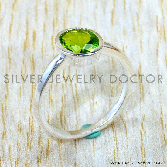 Peridot 925 Sterling Silver Ring (SJWR-3144) Peridot 925 Sterling Silver Ring (SJWR-3144)