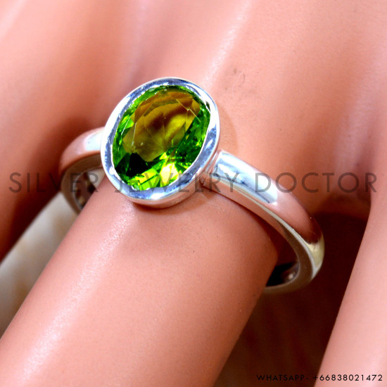 Peridot 925 Sterling Silver Ring (SJWR-3144) Peridot 925 Sterling Silver Ring (SJWR-3144)