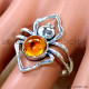 Amber 925 Sterling Silver Ring (SJWR-3150)