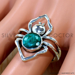 Emerald 925 Sterling Silver Ring (SJWR-3151)
