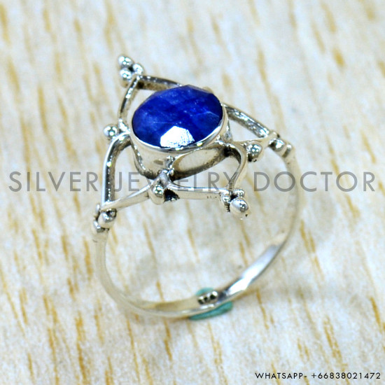Sapphire 925 Sterling Silver Ring (SJWR-3157) Sapphire 925 Sterling Silver Ring (SJWR-3157)