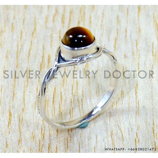 Tiger Eye 925 Sterling Silver Ring (SJWR-3158) Tiger Eye 925 Sterling Silver Ring (SJWR-3158)