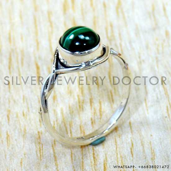 Malachite 925 Sterling Silver Ring (SJWR-3161)