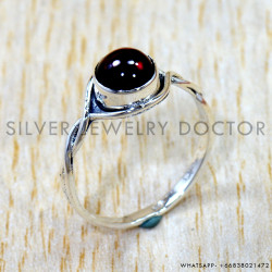 Garnet 925 Sterling Silver Ring (SJWR-3162)