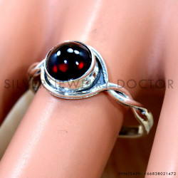Garnet 925 Sterling Silver Ring (SJWR-3162)