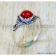 Coral 925 Sterling Silver Ring (SJWR-3163) Coral 925 Sterling Silver Ring (SJWR-3163)